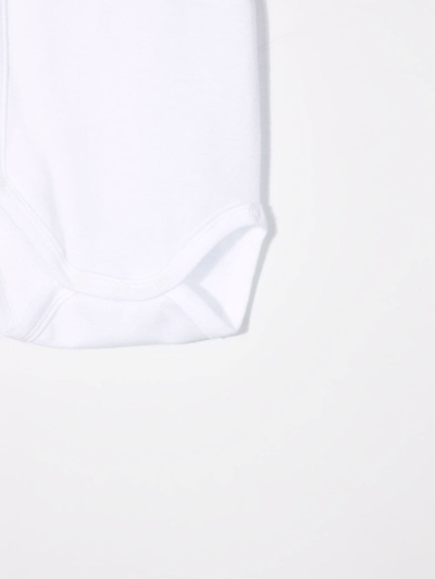 Petit Bateau V-neck Short-sleeve Body In White