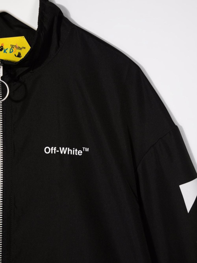 Shop Off-white Logo-print Track Jacket In Black