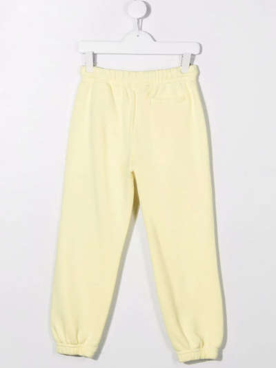 Shop Palm Angels Logo-print Track Pants In Yellow
