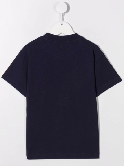 Palm Angels Palm Tree-print Short-sleeve T-shirt In Blue