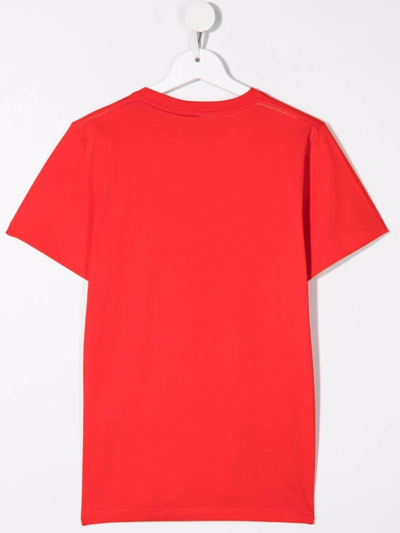Shop Stella Mccartney Logo-print Cotton T-shirt In Red