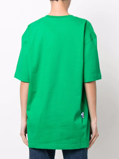 Shop Ader Error Logo Crew-neck T-shirt In Green