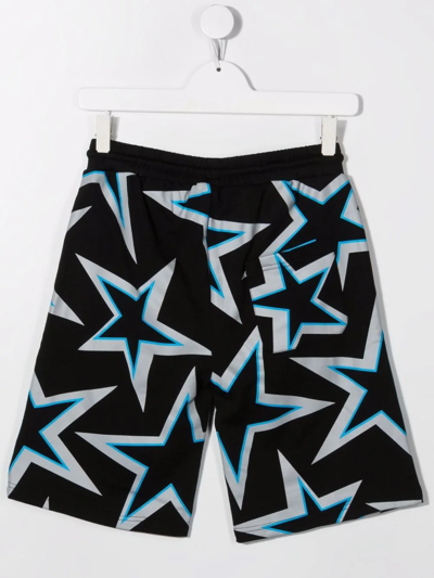 Stella Mccartney Star-print Cotton Shorts In Black