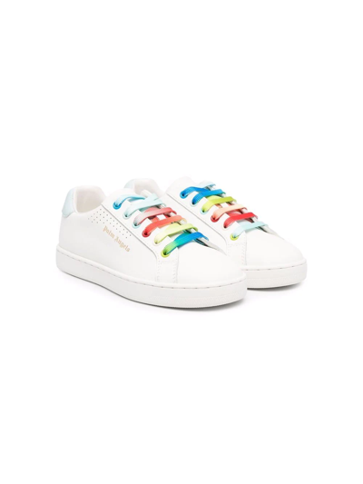 Shop Palm Angels Ombre Lace-up Sneakers In White