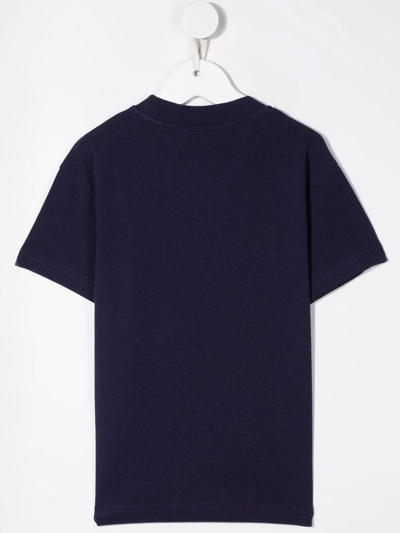 Shop Palm Angels Palm Tree-print Short-sleeve T-shirt In Blue