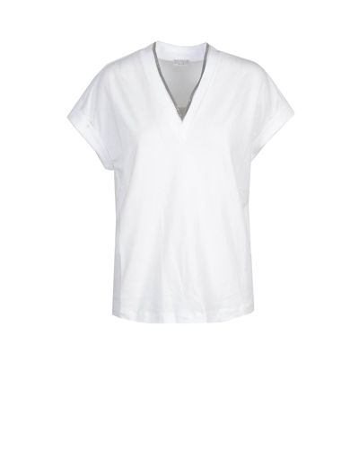 Shop Brunello Cucinelli Womens White T-shirt
