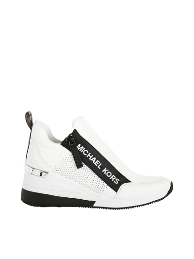 Shop Michael Michael Kors Willis Wedge Trainer In Optic White