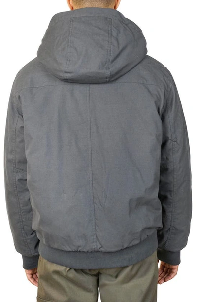 Hawke And Co Cotton 4 Pocket Hooded Jacket In Dark Ebony