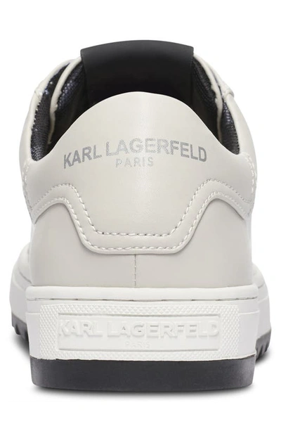 Shop Karl Lagerfeld Paris Leather Low Top Sneaker In Cement