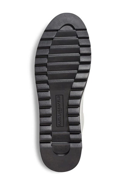 Karl Lagerfeld Recycled Leather Low Top Sneaker In Cement