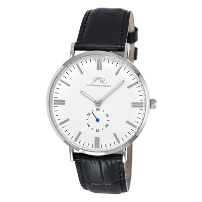 Shop Porsamo Bleu Henry Quartz White Dial Mens Watch 841ahel In Black / White