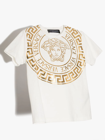 Shop Versace Medusa Head Jersey T-shirt In White