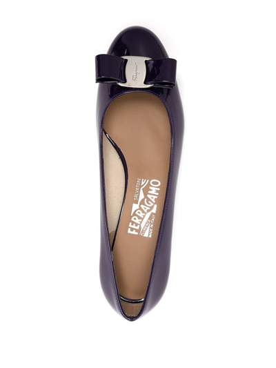 Ferragamo Vara-bow Pumps In Purple