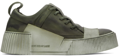 Shop Boris Bidjan Saberi Ssense Exclusive Khaki Bamba 2.1 Sneakers In Military Green