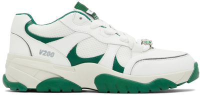 Shop Axel Arigato White & Green Catfish Lo Sneakers In White/kale