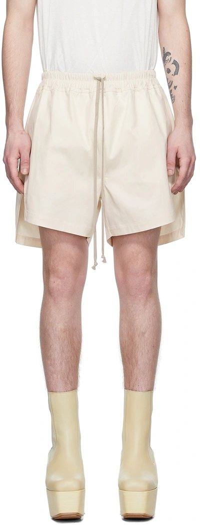 Shop Rick Owens Beige Phleg Shorts In 21 Natural