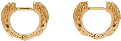 Shop Emanuele Bicocchi Gold Wings Hoop Earrings