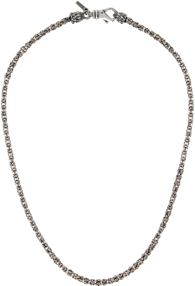 Shop Emanuele Bicocchi Silver Byzantine Chain Necklace