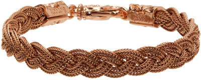 Shop Emanuele Bicocchi Rose Gold 6-thread Braided Bracelet