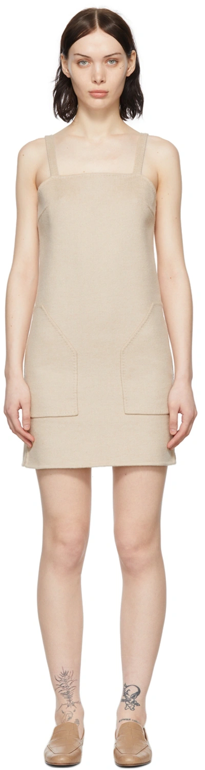 Max Mara Beige Camel Mini Dress In 002 Albino