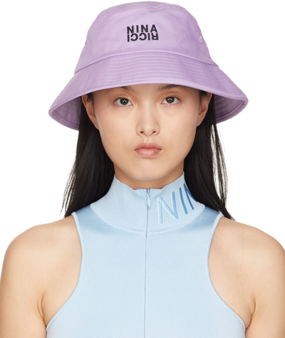 Shop Nina Ricci Purple Logo Sun Hat In M3029 Purpl