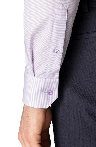 Shop Eton Slim Fit Solid Dress Shirt In Purple