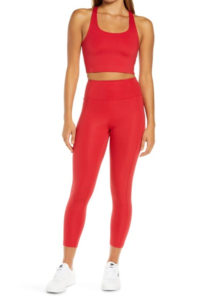 Shop Girlfriend Collective High Waist 7/8 Leggings In Jester Red