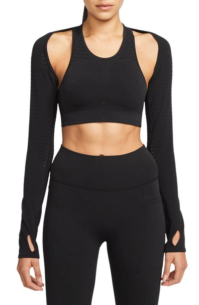 Nike Bolero & Dri-fit Sports Bra Set In Black | ModeSens