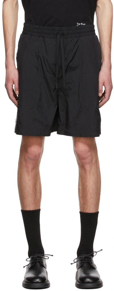 Shop Tom Wood Black Achille Shorts