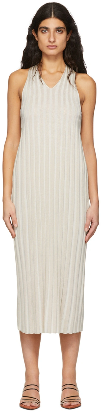 Shop House Of Dagmar Beige Arya Mid-length Dress In Sand