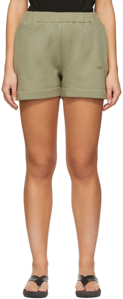 House Of Dagmar Green Jam Shorts In Sage