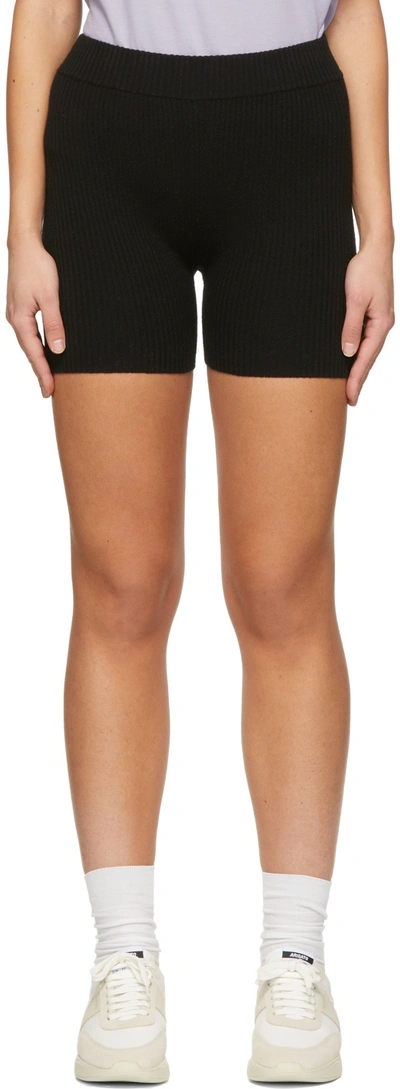 Shop Axel Arigato Black Wool Shorts