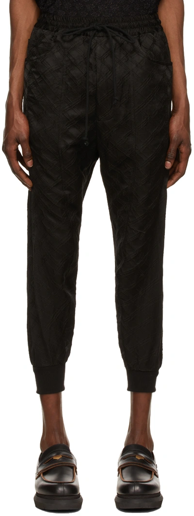 Shop Song For The Mute Black Linen Lounge Pants