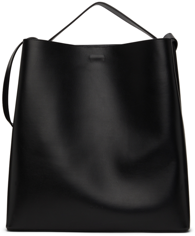 Shop Aesther Ekme Black Leather Tote In 101 Black