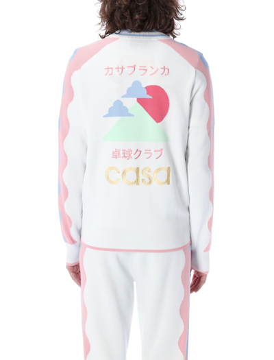 Shop Casablanca Track Top In White Pink