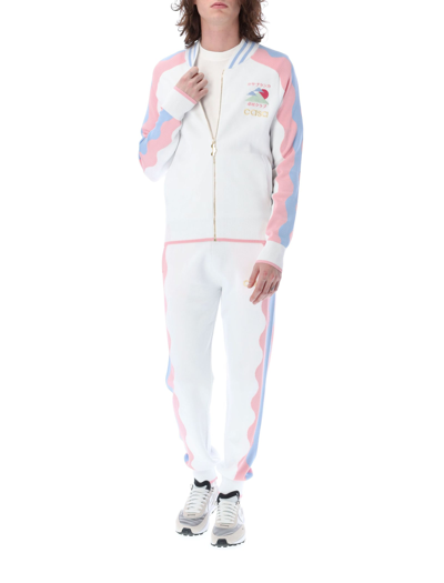 Shop Casablanca Track Top In White Pink