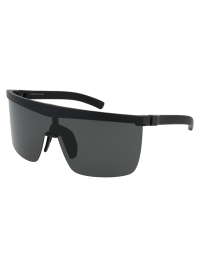 Shop Mykita Trust Sunglasses In 301 Md1 Pitch Black
