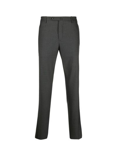 Shop Incotex Venezia 1951 Tropical Wool 130`s Slim Fit Pants In Dark Grey