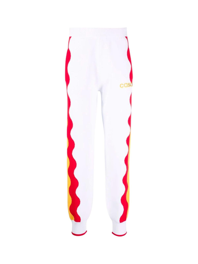 Shop Casablanca Track Pants In White Red