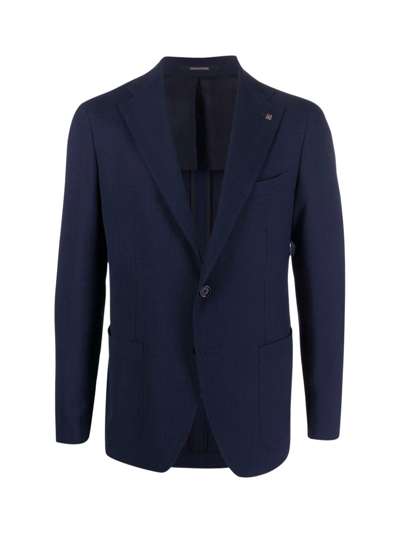 Shop Tagliatore Vesuvio Jacket In Navy Blue