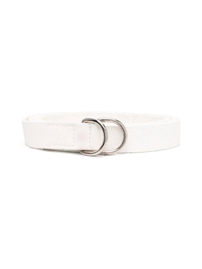 Shop Guidi Unisex Leather Belt In T White