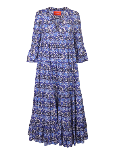 Shop La Doublej Jennifer Jane Printed Dress In Blue