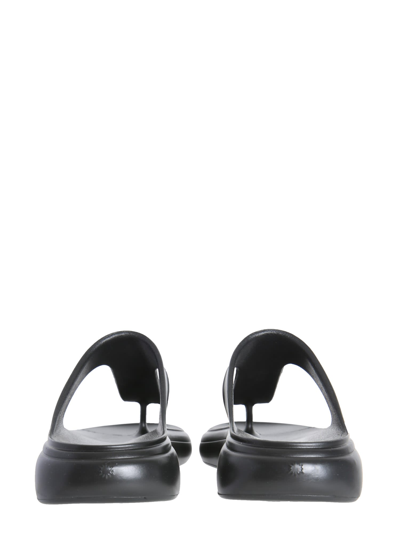 Stuart Weitzman Stuflex T-strap Slide Sandal In Nero