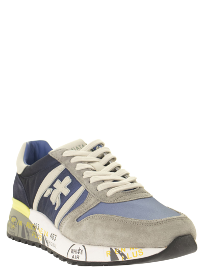 Shop Premiata Lander 4587 - Sneakers In Blue/grey