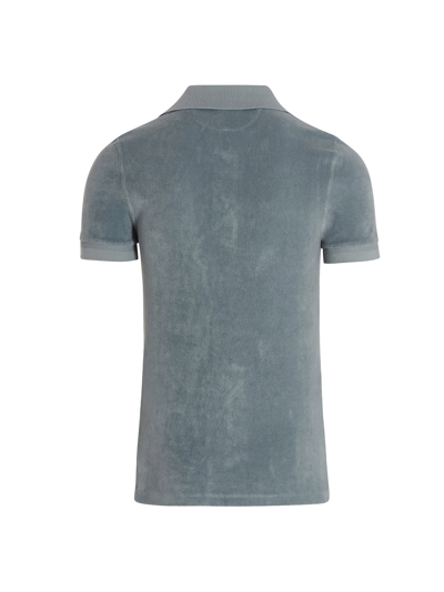 Shop Tom Ford Towelling Polo In Grey