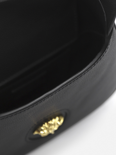 Shop Versace La Medusa Small Leather Hobo Bag In Black