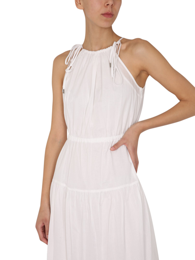 Shop Michael Michael Kors Cotton Dress In Bianco