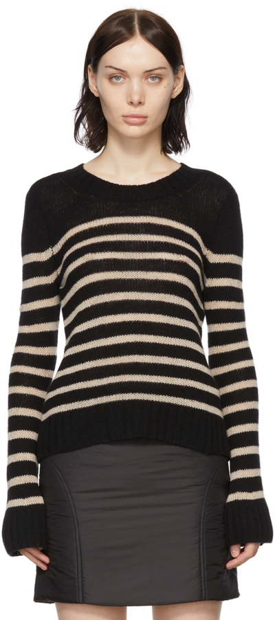 Shop Khaite Black 'the Tilda' Sweater In 288 Black/powder