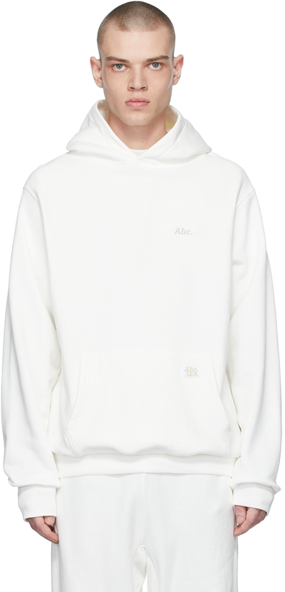 Shop Advisory Board Crystals White Cotton Hoodie In Selenite