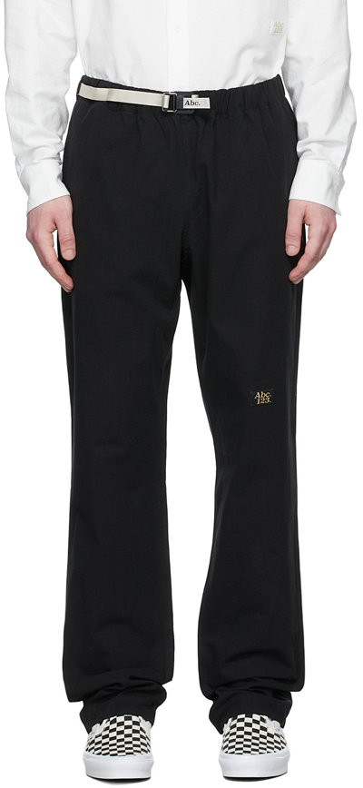 Shop Advisory Board Crystals Black Cotton Trousers In Anthracite